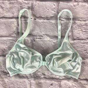 Vintage Second Skin‎ Convertible Bra Victoria’s Secret Open Heart label Y2K Aqua